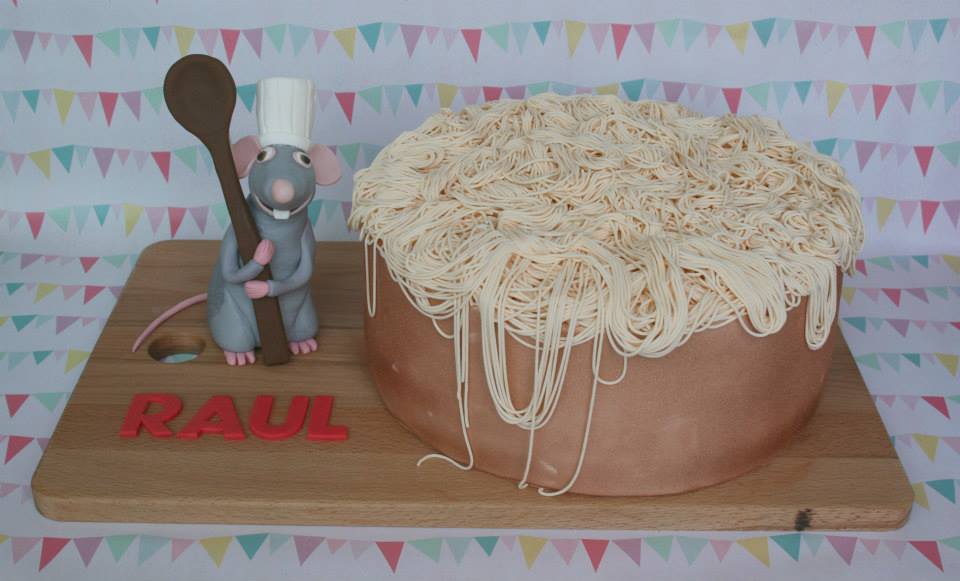 Oui Oui-tarta ratatouille-spaguettis-casa golosa