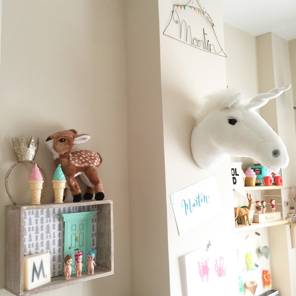 Oui Oui-cabeza peluche unicornio