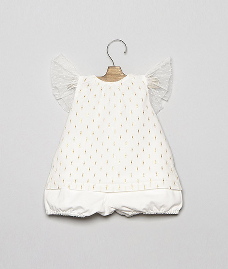 Oui Oui-blusa manguita tul-topos dorados-bebe-nicoli