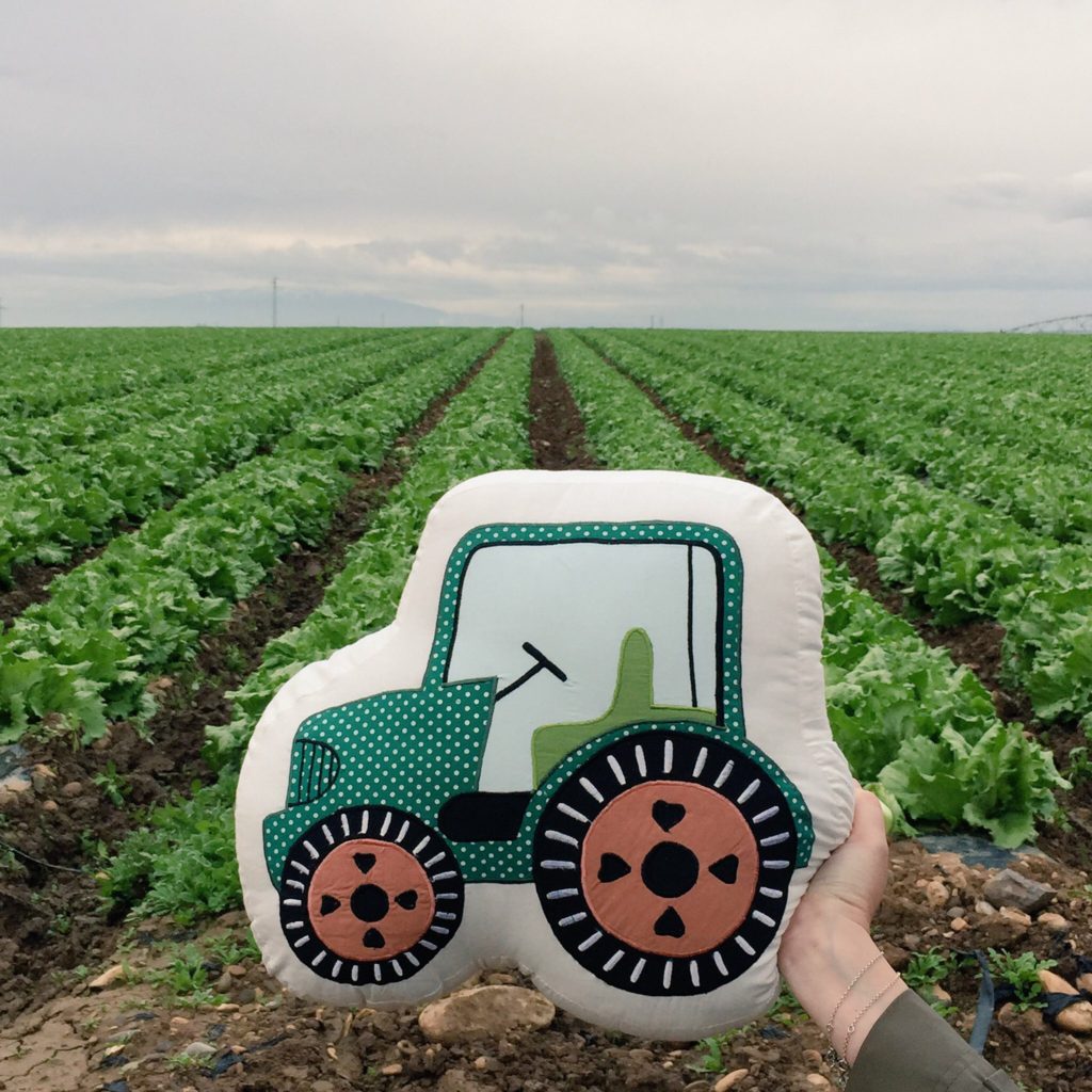 Oui Oui-viaje florette huerto florette-cojin tractor