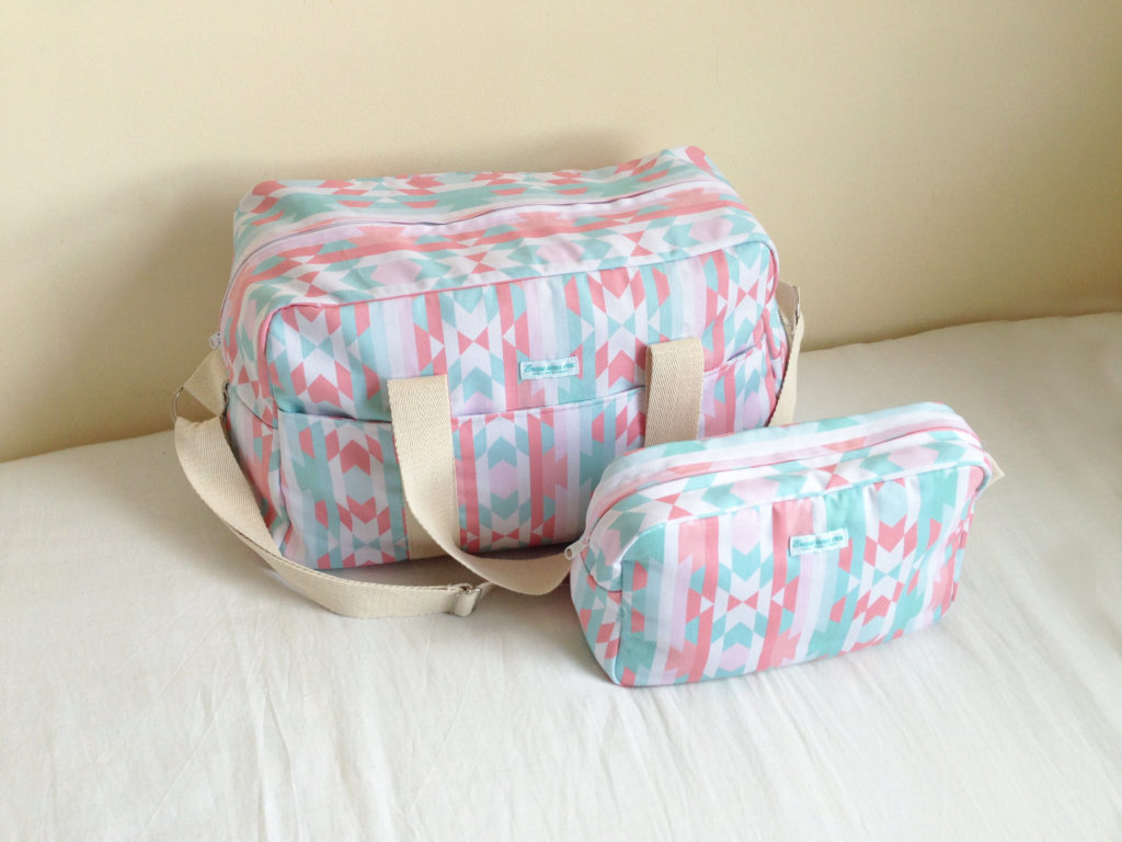 Oui Oui-bolsas carrito bebe chulas-erase una vez-bolsa y neceser tonos pastel-candy