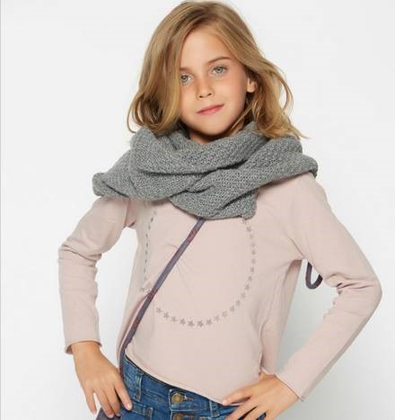 Oui Oui-bufanda punto gris-nicoli